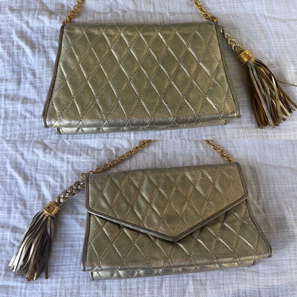 🌟festive Gold metallic Chanel bag - Picture 3 of 8